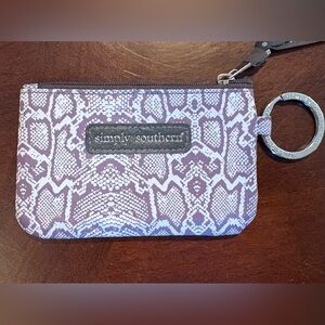 Simply Southern Lavender Snake-Print Wristlet Keyring